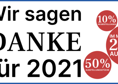 Danke für 2021! Bis zu 50% Rabatt