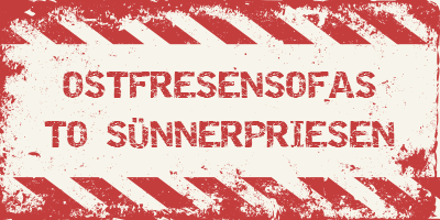 Ostfresensofas to Sünnerpriesen!